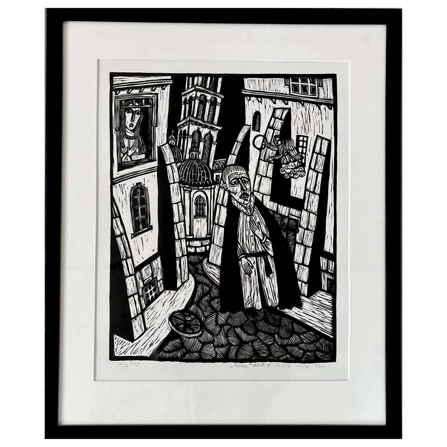Image of angel by Humeniuk Petro, made of ліногравюра, Graphics medium, priced at $350