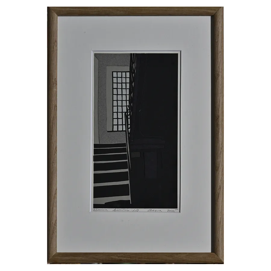 Image of Gate. Drohobych by Olena Turyanska, size: 21,5 х 11,5 см, made of colored paper, аppliqué, Graphics medium, priced at $500