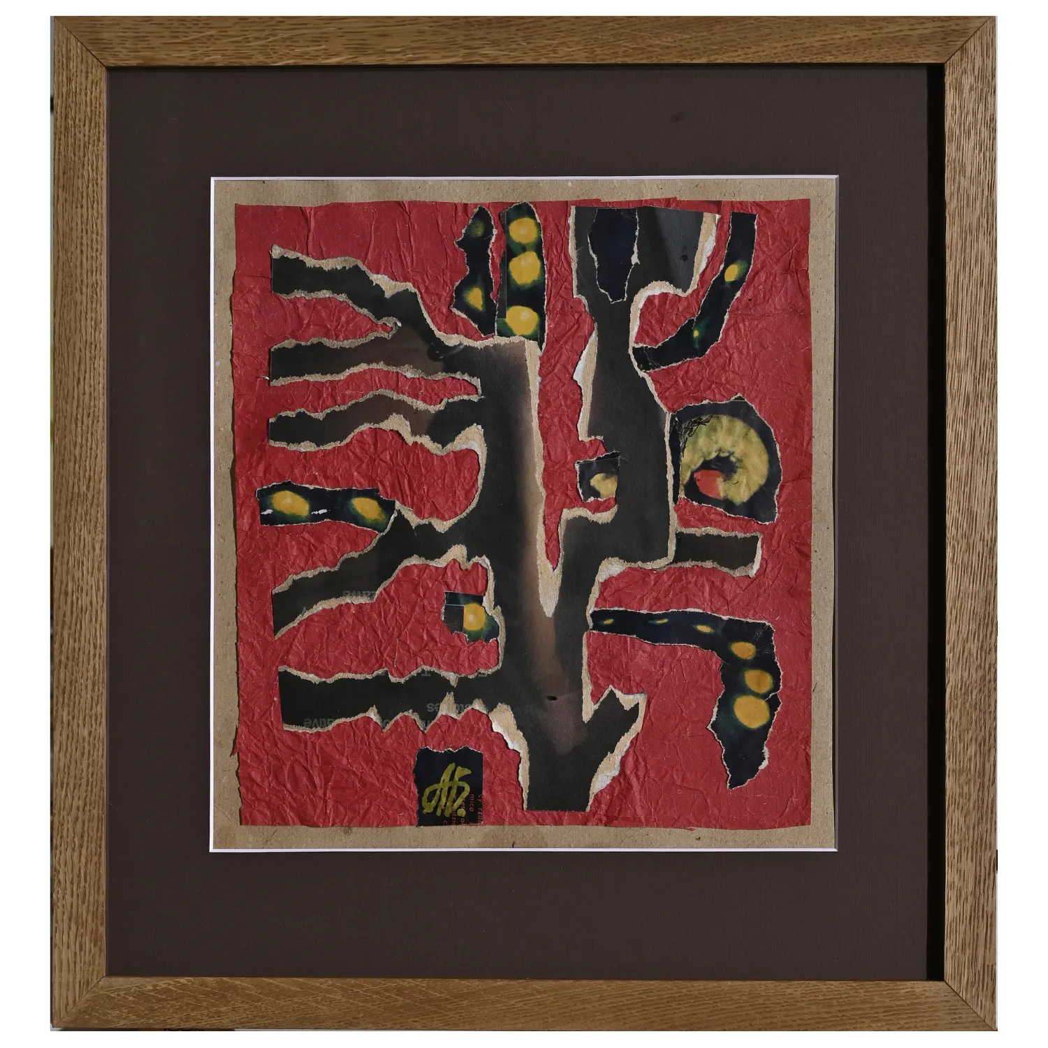 Image of The tree by Agnesa Bachynska-Selska, size: 27 х 24,5 см, made of paper, collage, Appliqué medium, priced at $200