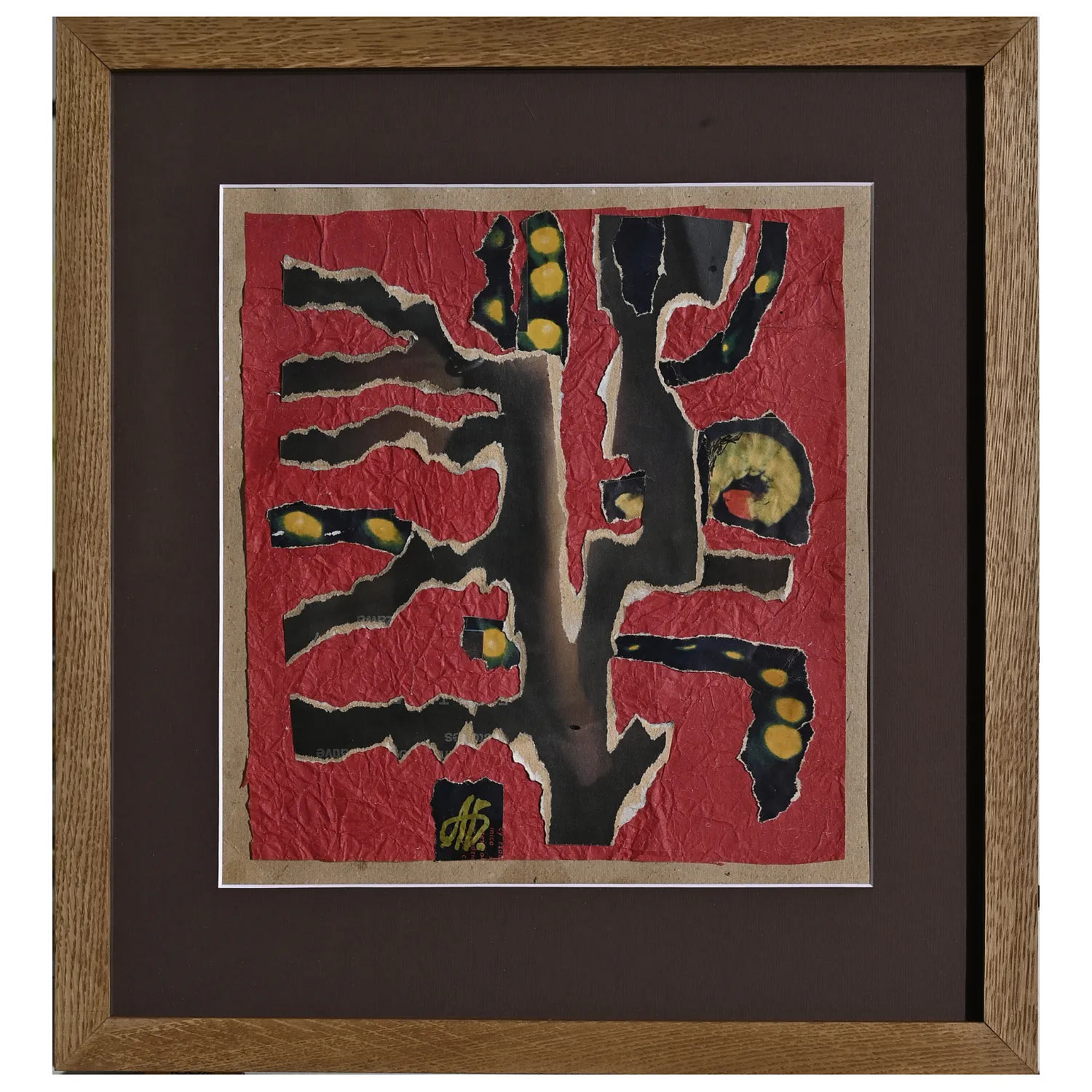 Image of The tree by Agnesa Bachynska-Selska, size: 27 х 24,5 см, made of paper, collage, priced at $200