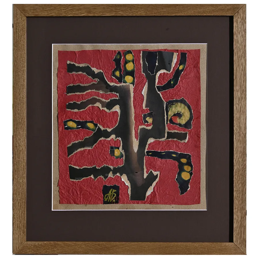 Image of The tree by Agnesa Bachynska-Selska, size: 27 х 24,5 см, made of paper, collage, priced at $200