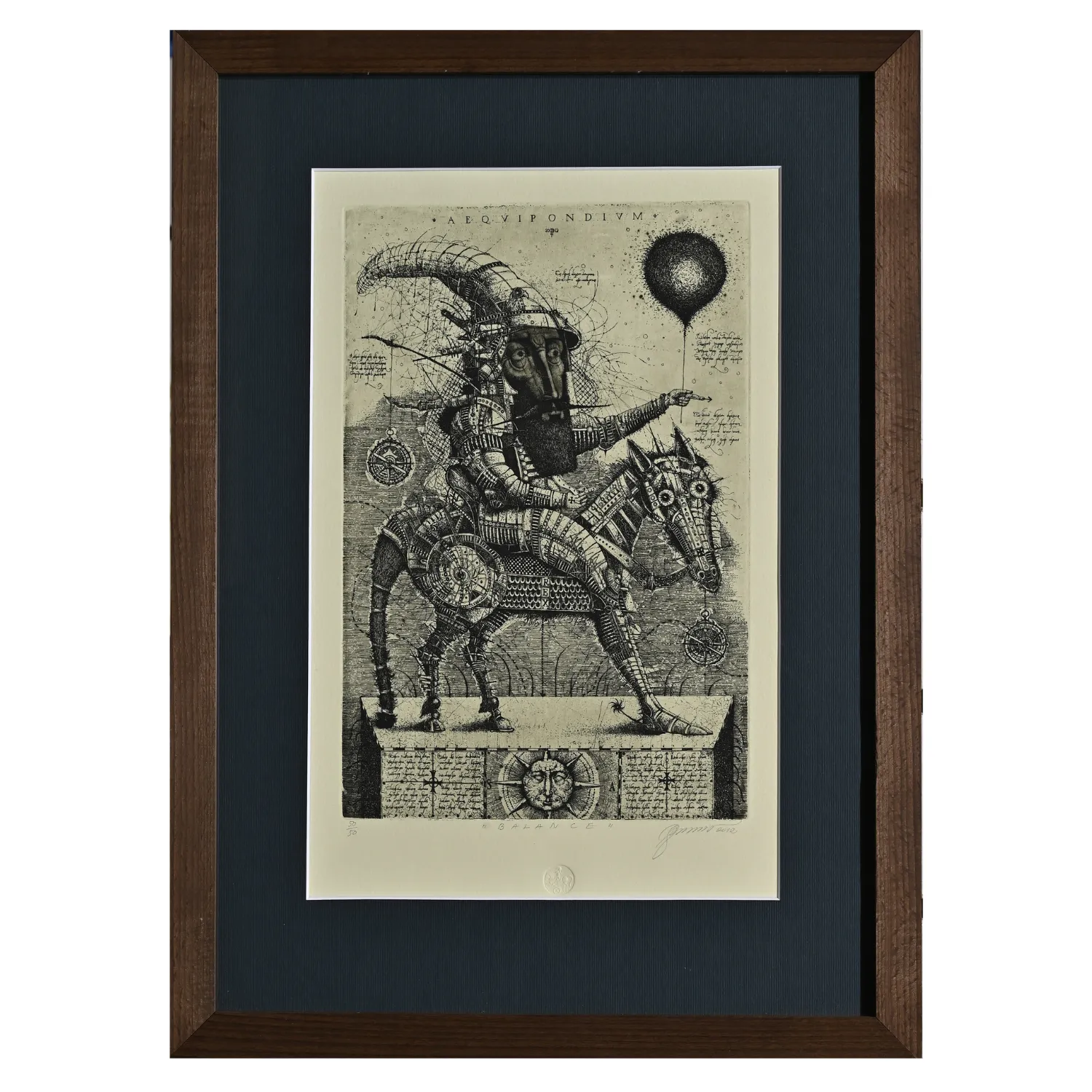 Image of Balance by Denysenko Oleh, size: 30 х 20 см, made of etching, Graphics medium, part of the 50/50 series, priced at $350
