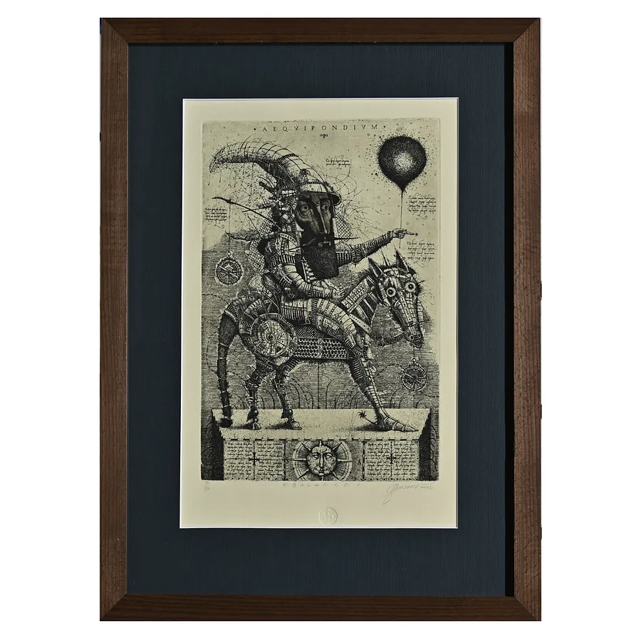 Image of Balance by Denysenko Oleh, size: 30 х 20 см, made of etching, Graphics medium, part of the 50/50 series, priced at $350