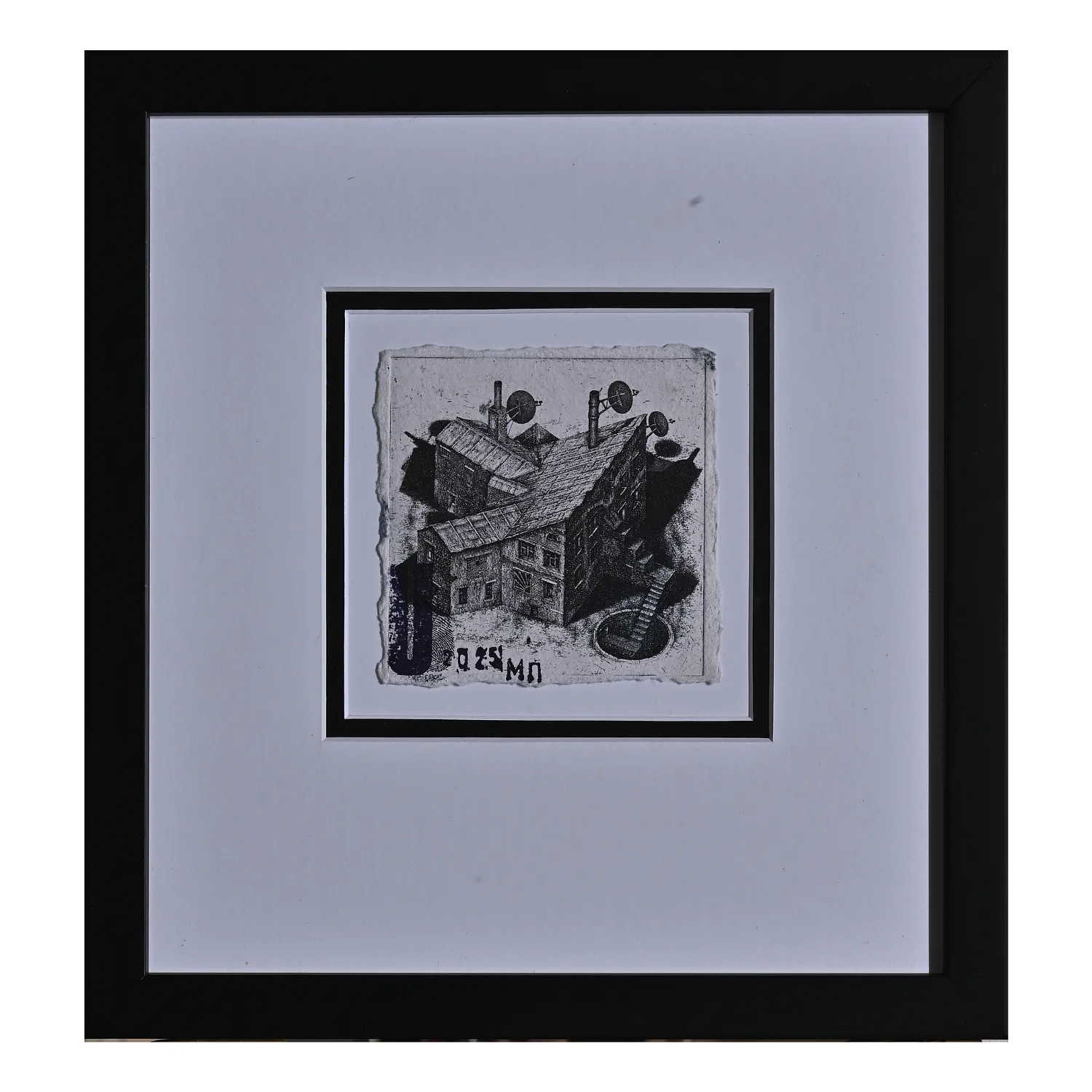 Image of from series "Kharkiv notes 2025" by Makov Pavlo, size: 10 х 10 см, Graphics medium, from etching, pencil, handmade paper, priced at €0