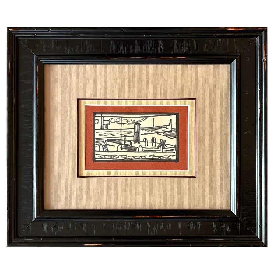 Image of At the port by Selsky Roman, size: 7,5 х 12 см, Graphics medium, priced at $300