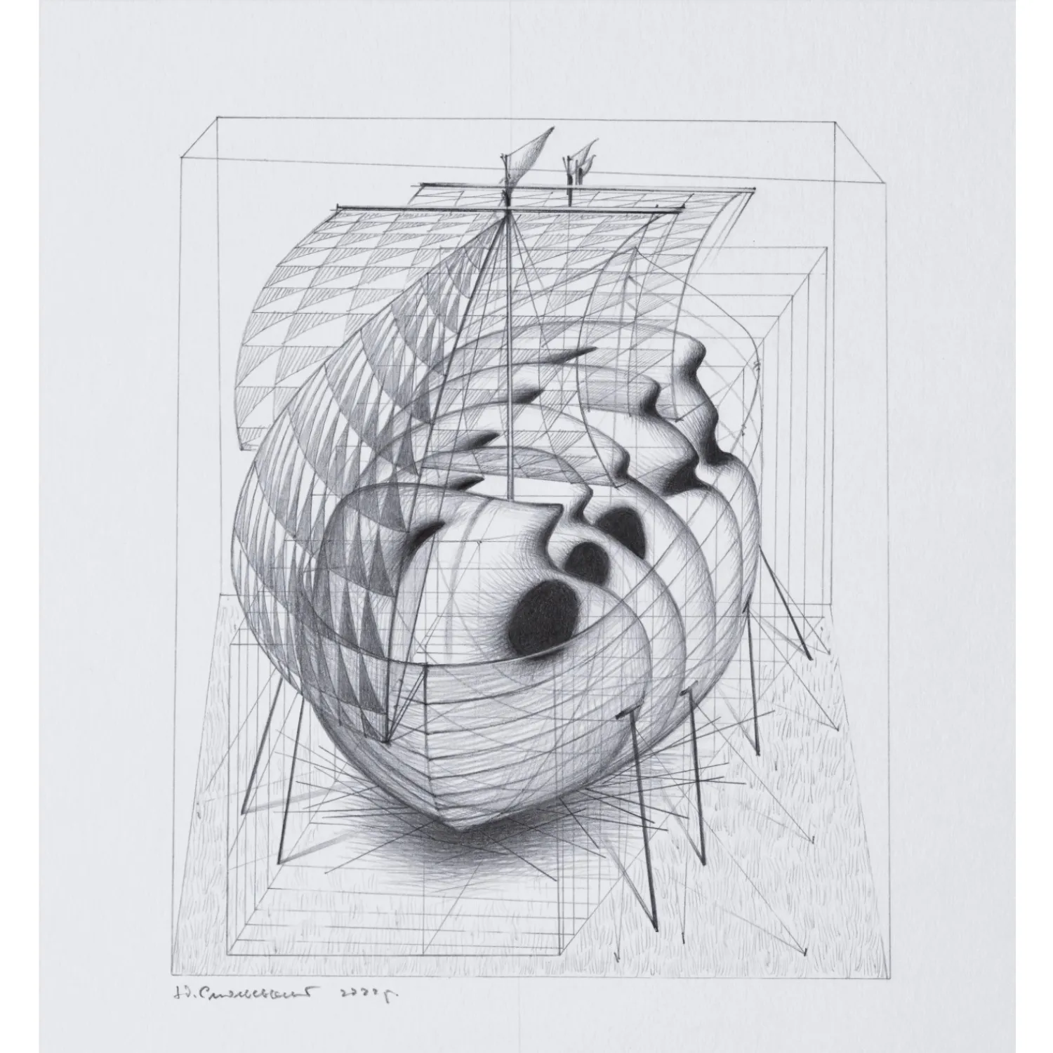 Image of untitled by Smolsky Yuriy, size: 22 х 22 см, made of paper, graphite, Graphics medium, priced at $500