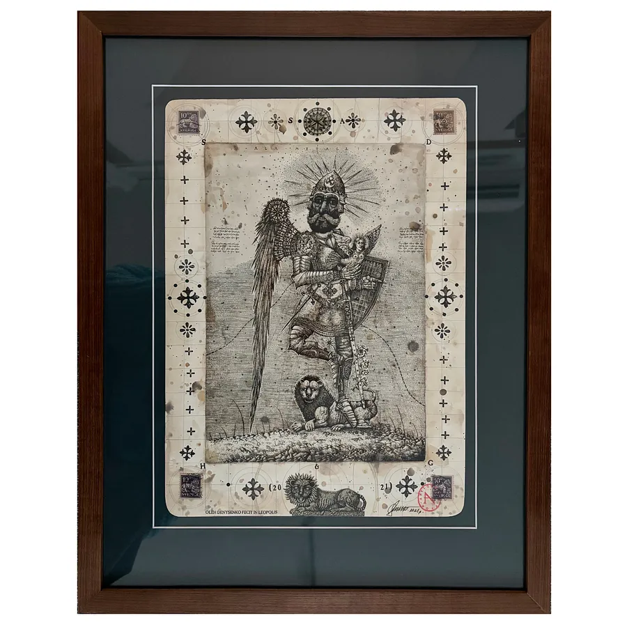 Image of Залізне крило by Denysenko Oleh, size: 39,5 х 28,5 см, Graphics medium, priced at $900