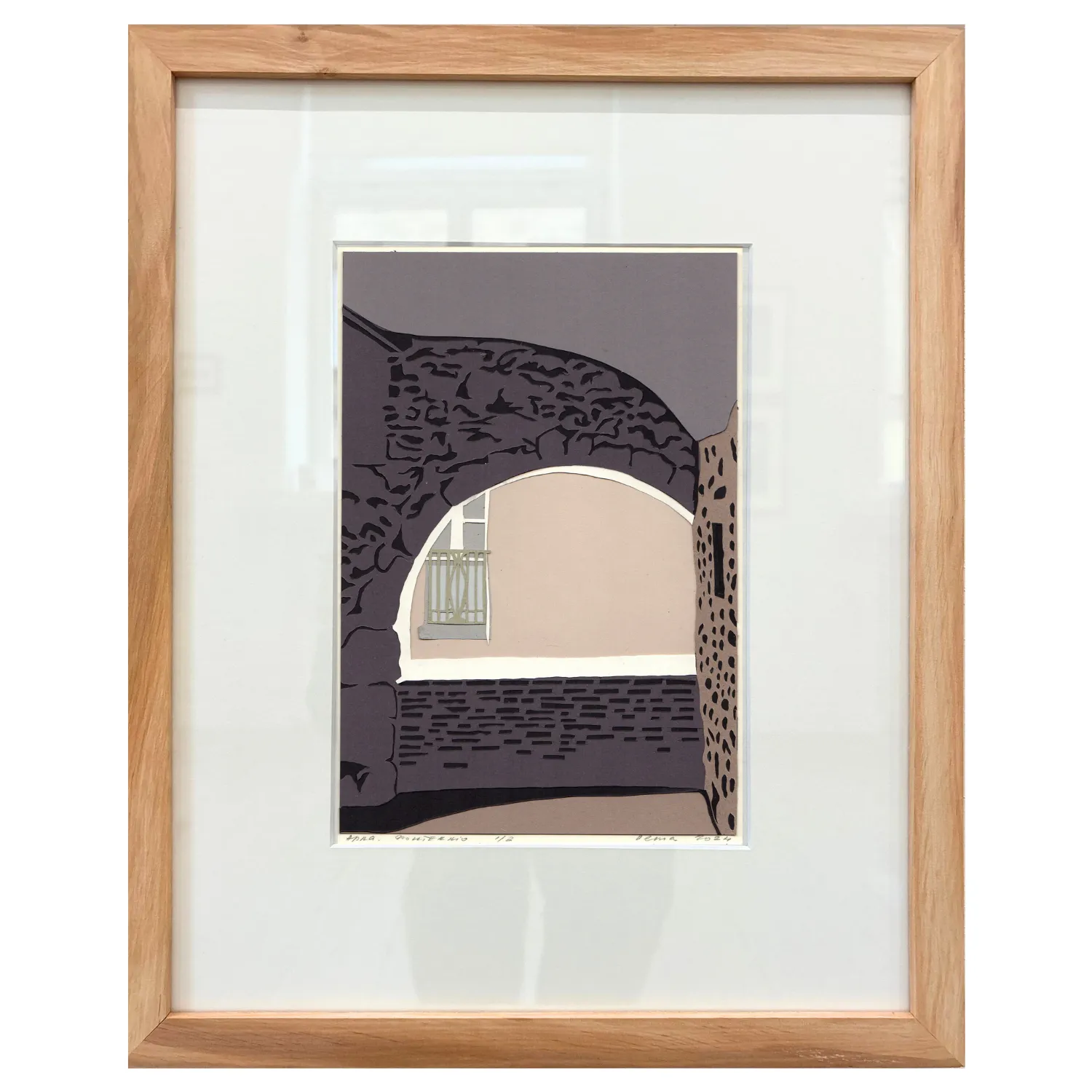 Image of Арка. Фонтеккіо by Olena Turyanska, size: 16 х 23.5, made of папір, витинання, аплікація, Appliqué medium, priced at $600