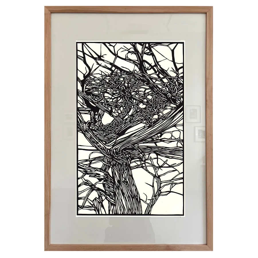 Зображення "Дерево. Присвята Олені Кульчицькій" від Турянська Олена, розмір: 32 х 55 см, матеріали: папір, витинання, аплікація, ціна: $900