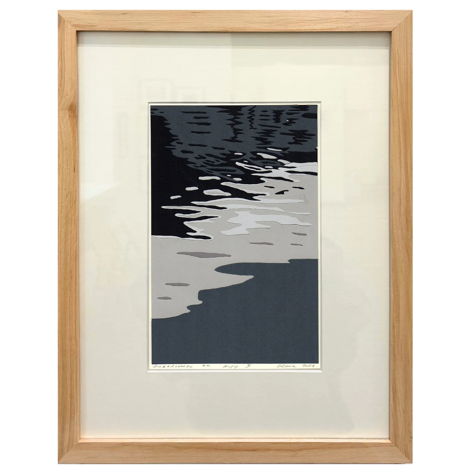 Image of looking at the water V by Olena Turyanska, size: 15,5  х 24 см, made of paper, cutting, appliqué, priced at $550