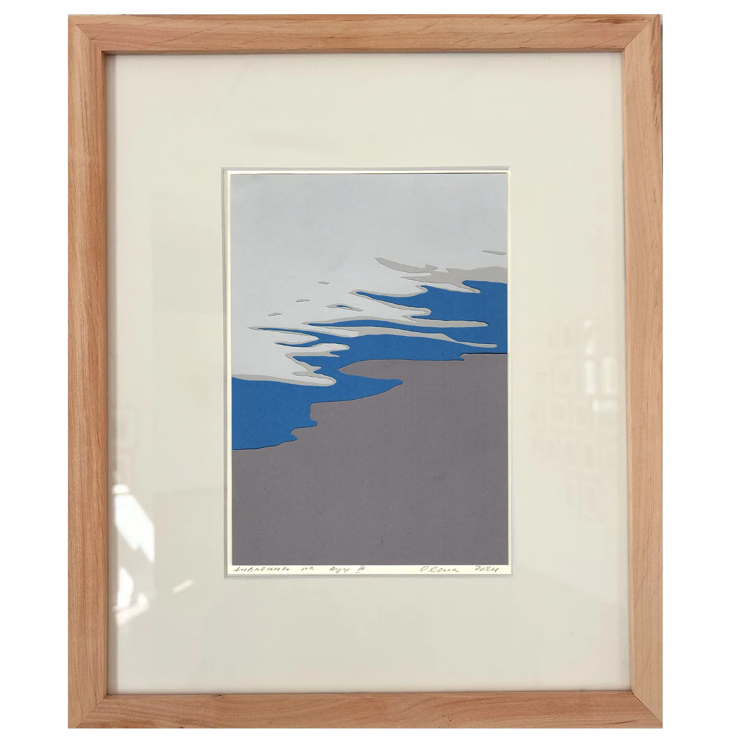 Image of looking at the water ІІІ by Olena Turyanska, size: 15,5 х 22 см, made of paper, cutting, appliqué, priced at $550