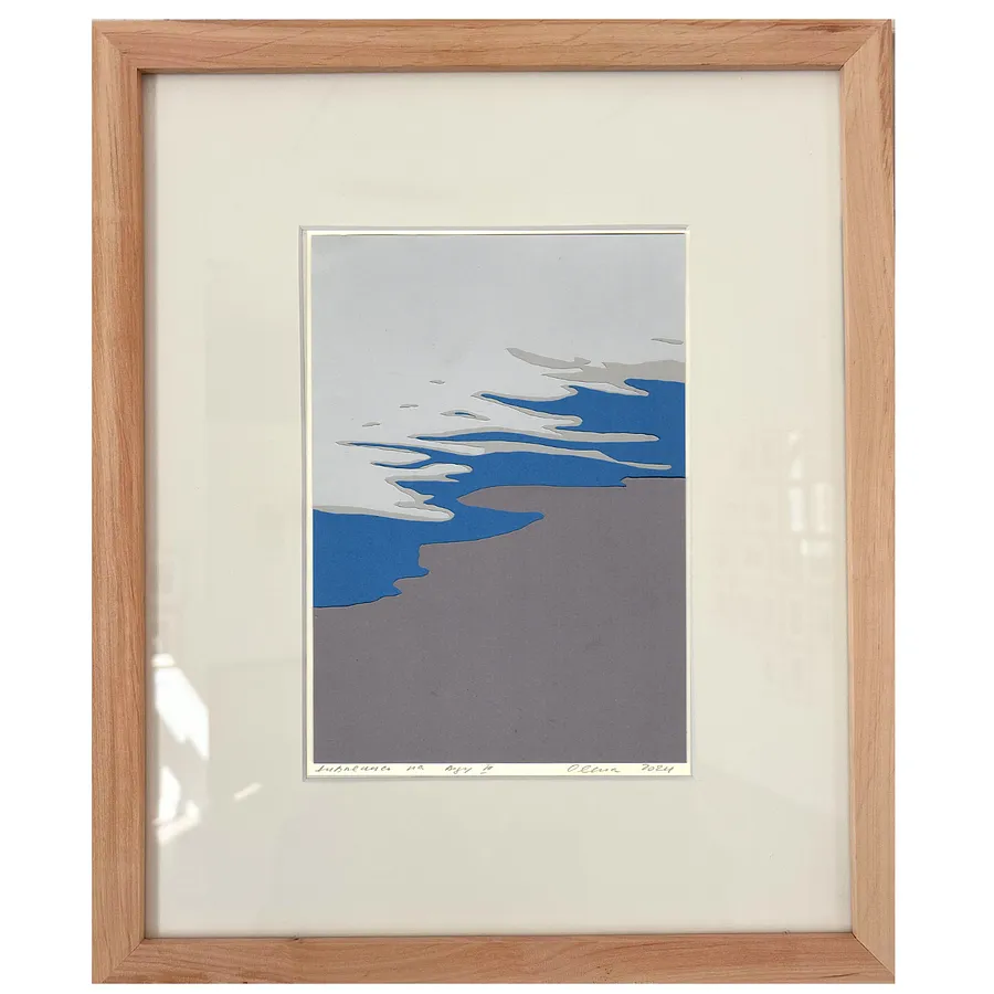 Зображення "Дивлячись на воду ІІІ" від Турянська Олена, розмір: 15,5 х 22 см, матеріали: папір, витинання, аплікація, ціна: $550