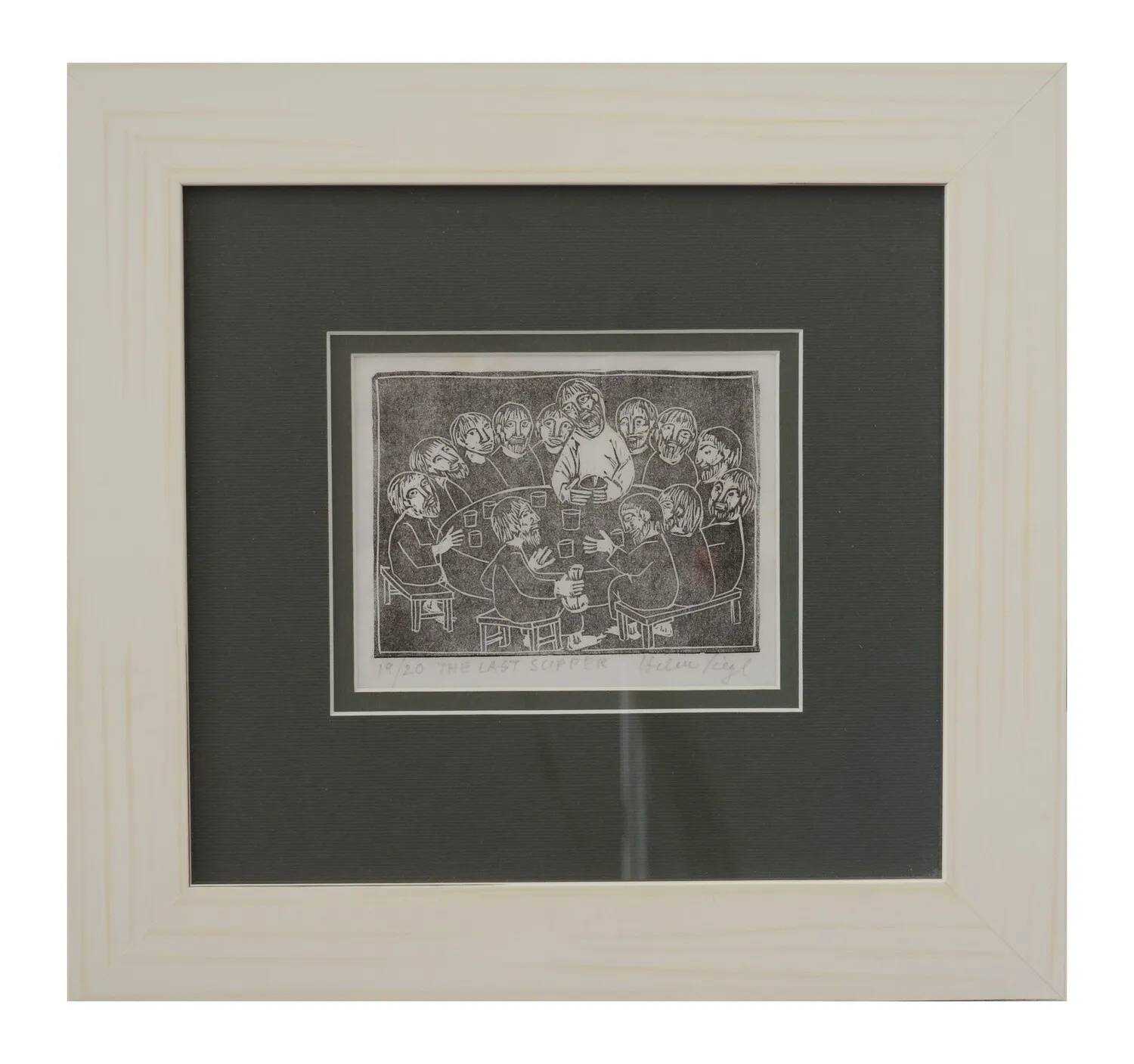 Зображення "«Таємна вечеря»" від Зігл Гелен, матеріали: Папір., медіум: Дереворіз, ціна: $350
