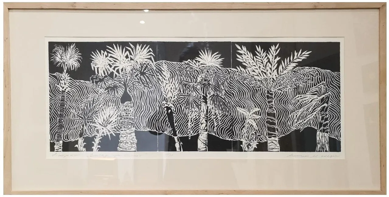 Image of Egyptian Memories by Motyka Mariana, size: 100х50 см, made of Paper., Linocut medium, priced at $180