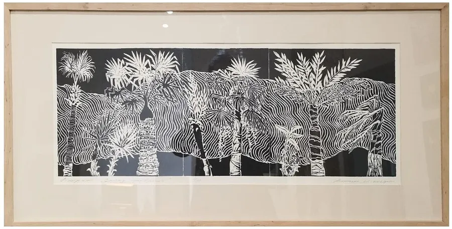 Image of Egyptian Memories by Motyka Mariana, size: 100х50 см, made of Paper., Linocut medium, priced at $180