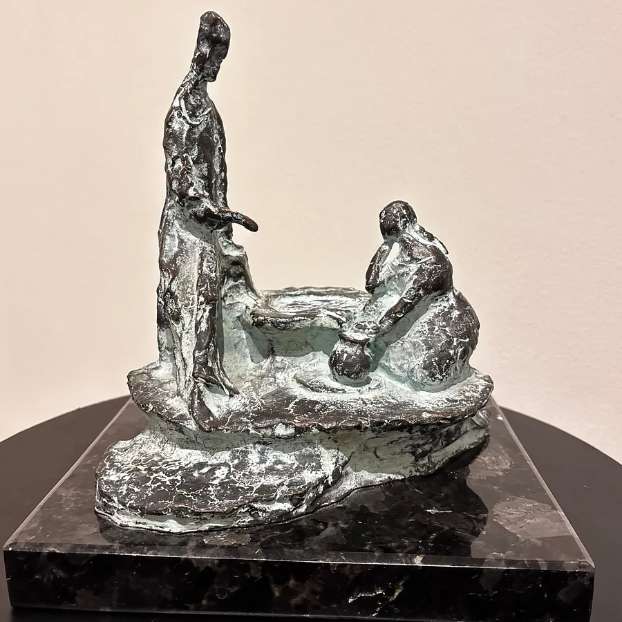 Image of Ісус і самарянка by Роман Петрук, made of бронза, Sculpture medium, priced at $2200