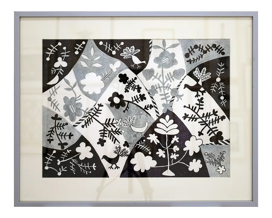 Зображення "Квіти і Птахи" від Парута-Вітрук Ольга, розмір: 36х48 см, матеріали: Папір, пастель., медіум: Графіка, ціна: $150