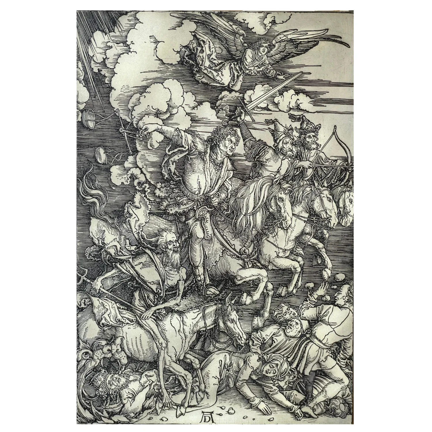 Image of And here stands the pale horse by Denysenko Oleh, size: 50 х 34 см, made of wood, gesso, etching, priced at $1000