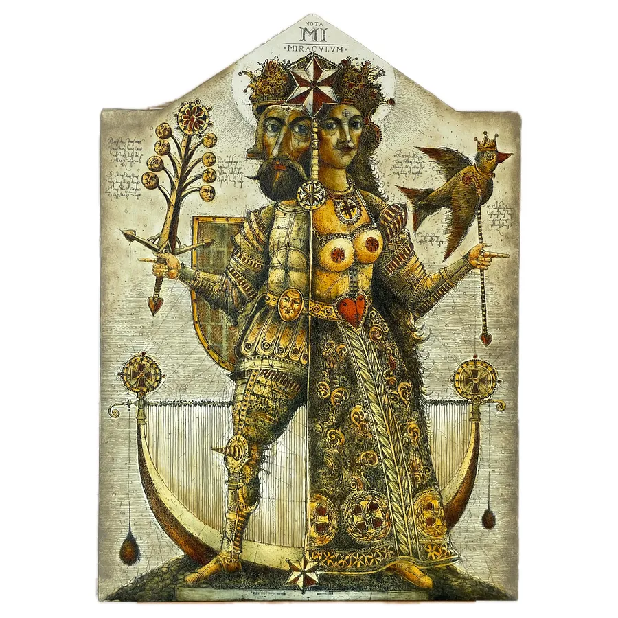 Image of The note E by Denysenko Oleh, size: 84 х 60 см, made of wood, gesso, etching, priced at $2950