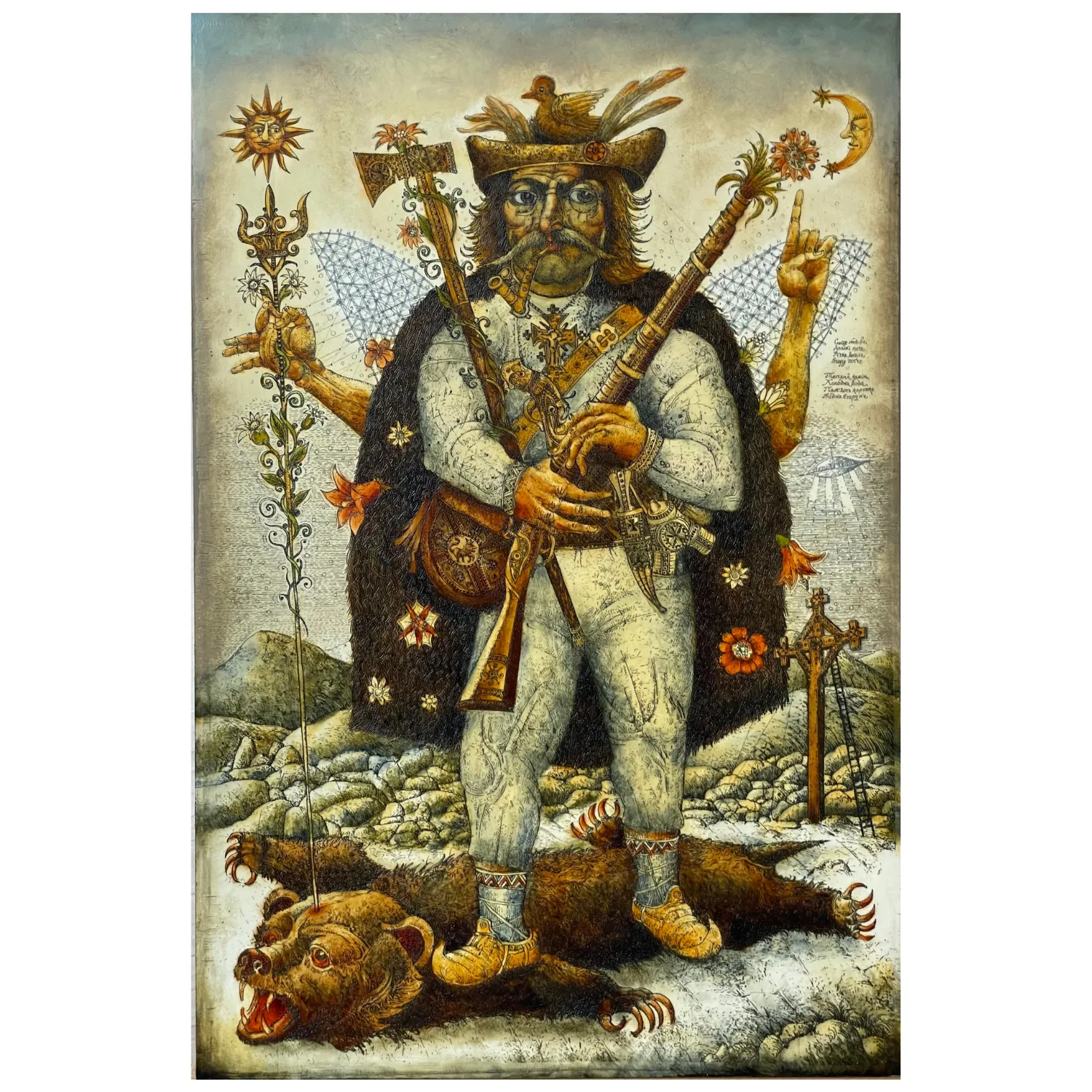 Image of I Prefer Peace by Denysenko Oleh, size: 60 х 45 см, made of gesso, wood, etching, priced at $2250