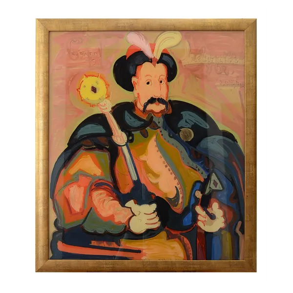 Image of Bohdan Khmelnytsky by Lozynsky Taras, size: 70х60 см, made of Glass, oil., Painting medium, priced at $2500