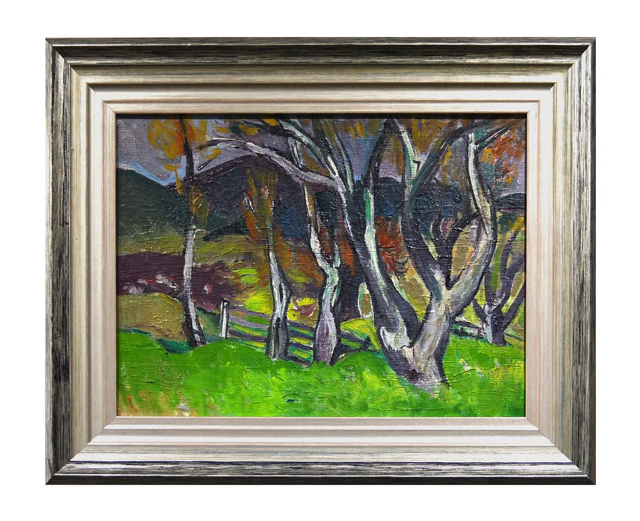 Image of Autumn trees by Patyk Volodymyr, size: 36х49 см, made of Oil on canvas., Painting medium, priced at $900