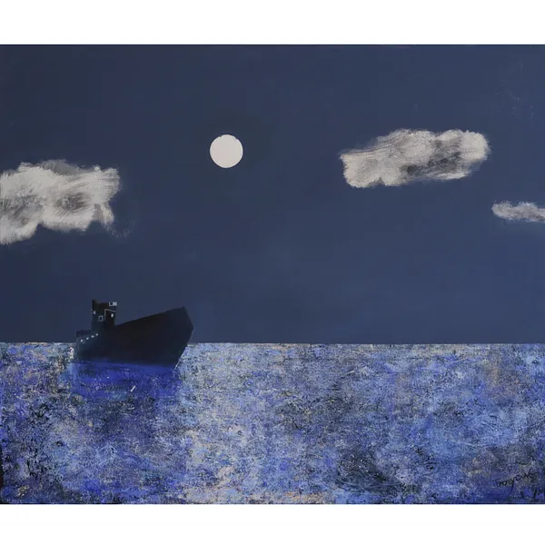 Image of "Monthly Glow" by Bohuslavskyi Volodymyr, size: 100x120 cm, Painting medium, priced at $3000