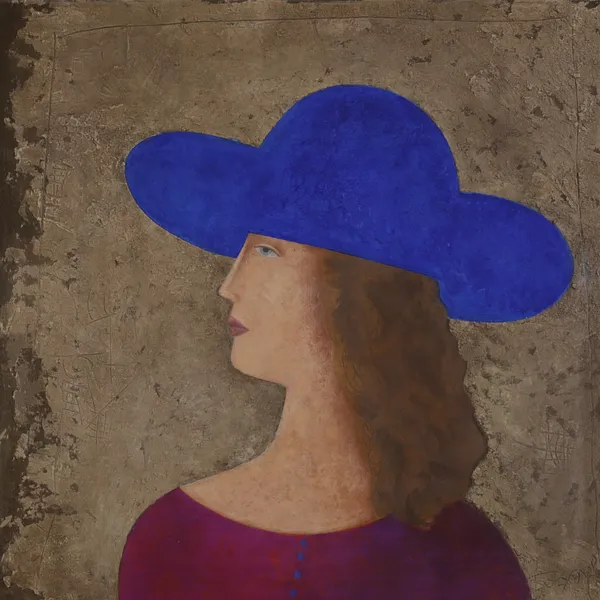 Image of "Blue Hat" by Bohuslavskyi Volodymyr, size: 85х85 cm, Painting medium, priced at $0