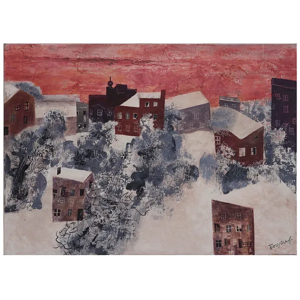Image of "Your city" by Bohuslavskyi Volodymyr, size: 50x70 cm, Painting medium, priced at $0