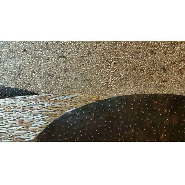 Image of "Horizon" by Tkachuk Yaroslava, size: 40x75 cm, made of linen, silk, ribbon, brass, Textile Art medium, priced at $0
