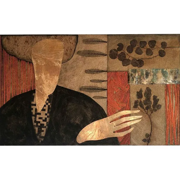 Image of "Herbarium of Memories" by Tkachuk Yaroslava, size: 100x60 cm, made of linen, silk, acrylic, oxidized bronze, Textile Art medium, priced at $0