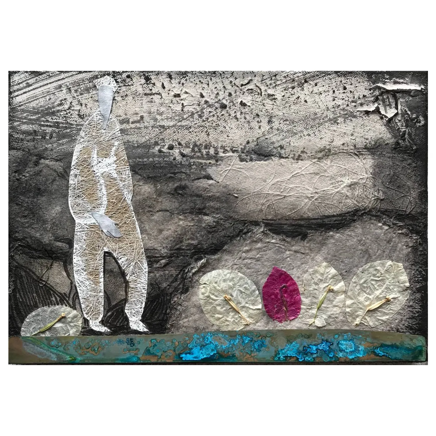 Image of there will be tomorrow by Tkachuk Yaroslava, size: 20 х 30 см, made of paper, flax fiber, acrylic, brass, author's technique  medium, priced at $200