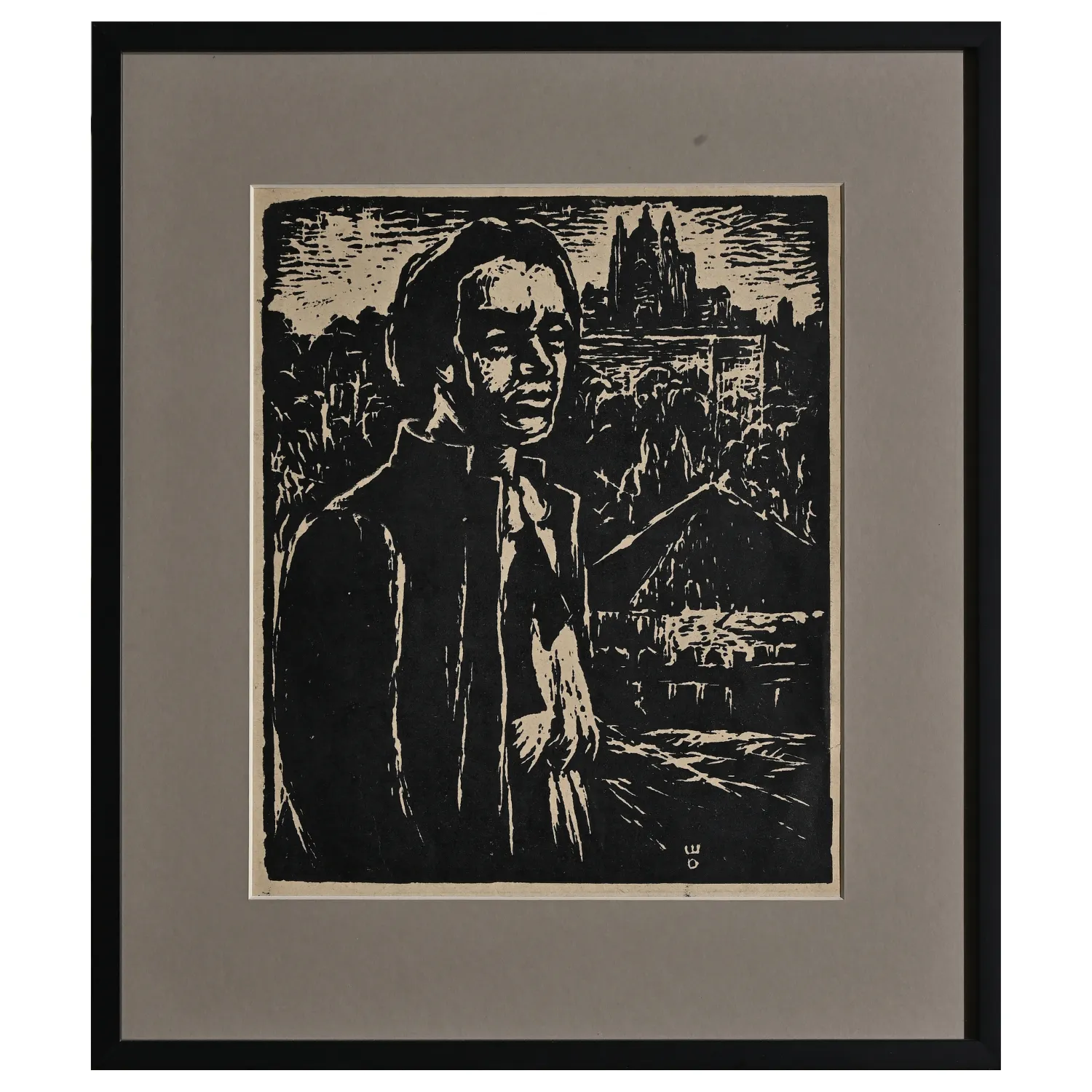 Image of Т. Шевченко в Почаєві by Сміх-Шатківський Олекса, size: 30 х 25 см, made of лінорит, Graphics medium, priced at $400