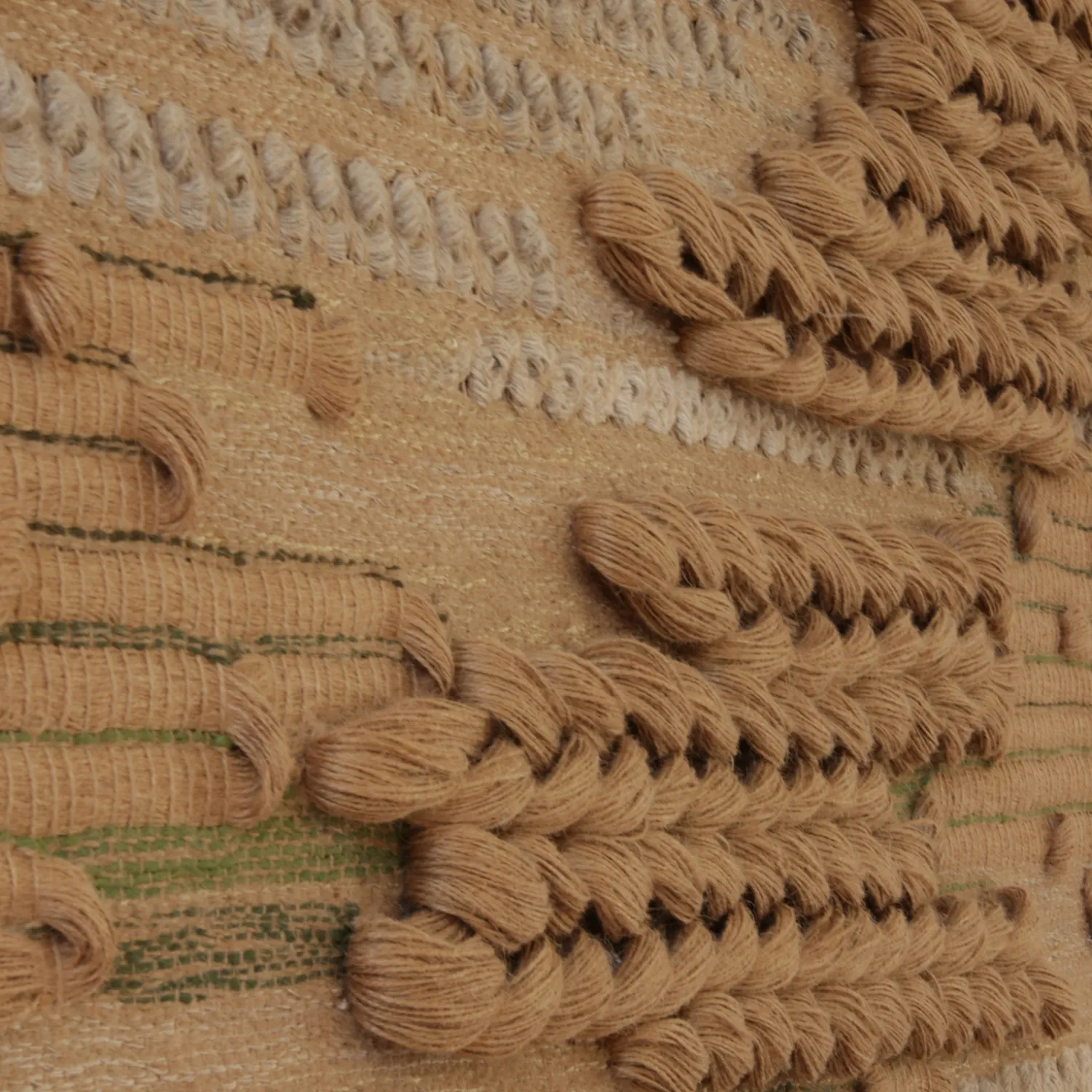 Image of horizon  by Tkachuk Yaroslava, size: 170 х 220 см, made of tapestry, vintage linen yarn, jute, bronze, brass, Textiles medium, priced at $6500 Photo 5 of 5.
