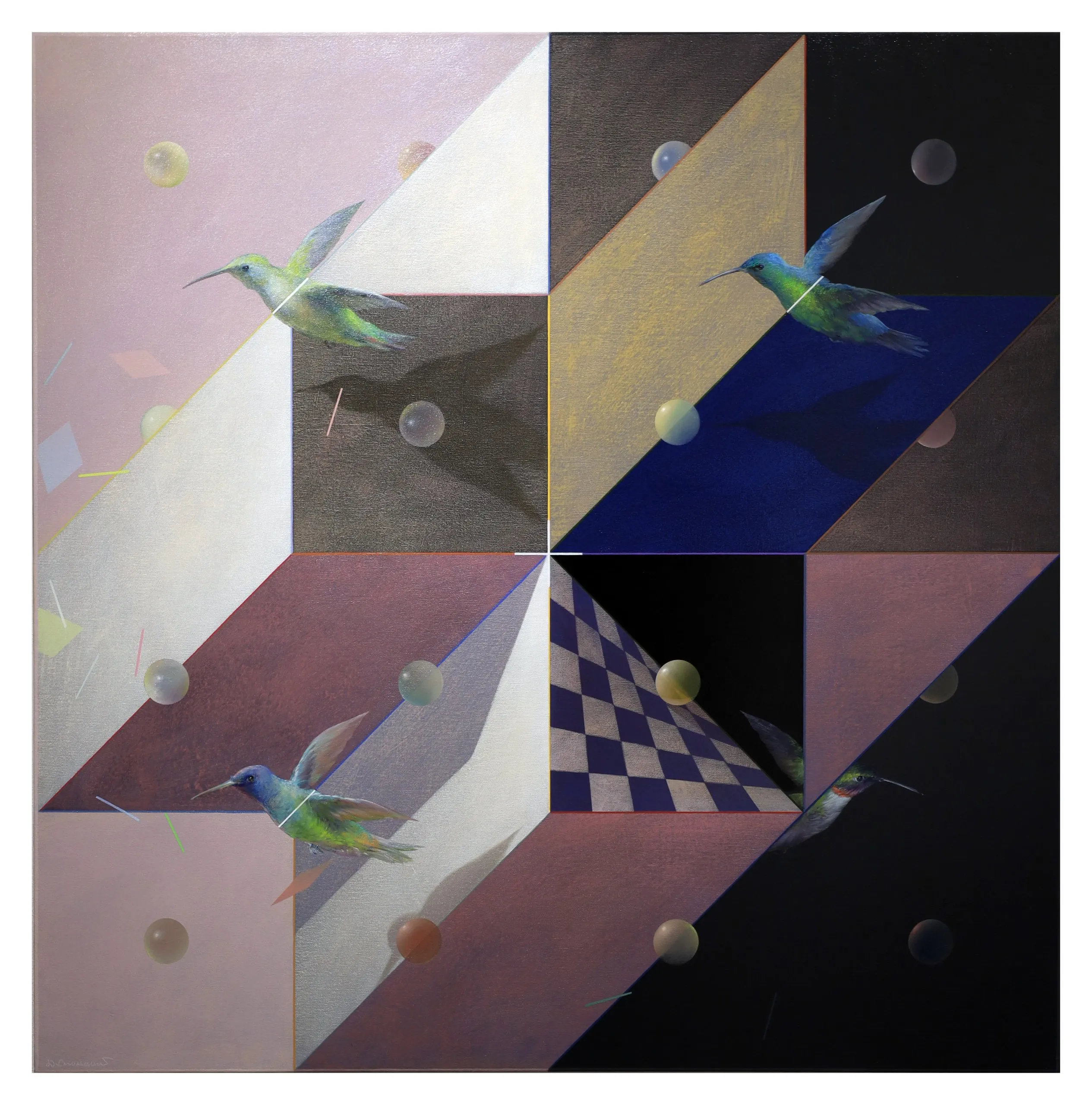 Image of Hummingbird by Smolsky Yuriy, size: 125х125 см, made of Oil on canvas., Painting medium, priced at $2000