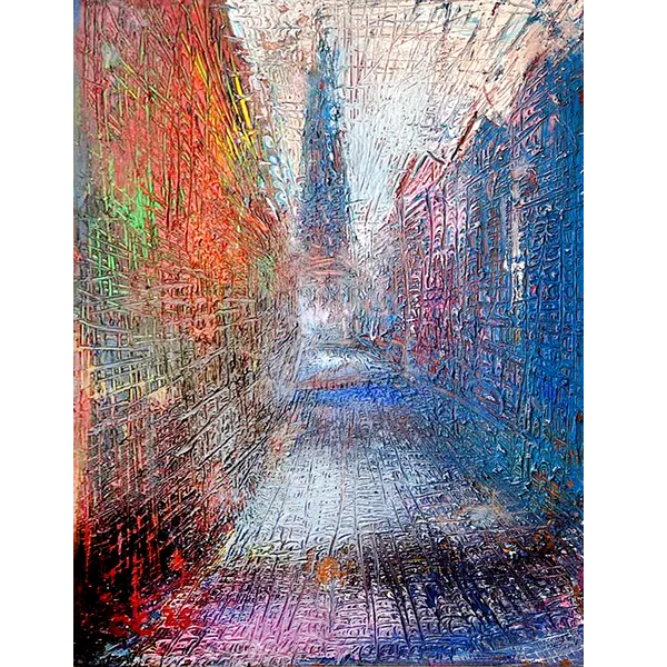 Image of City landscape 2 by Savchenko Serhiy, size: 130x120 cm, priced at $7500