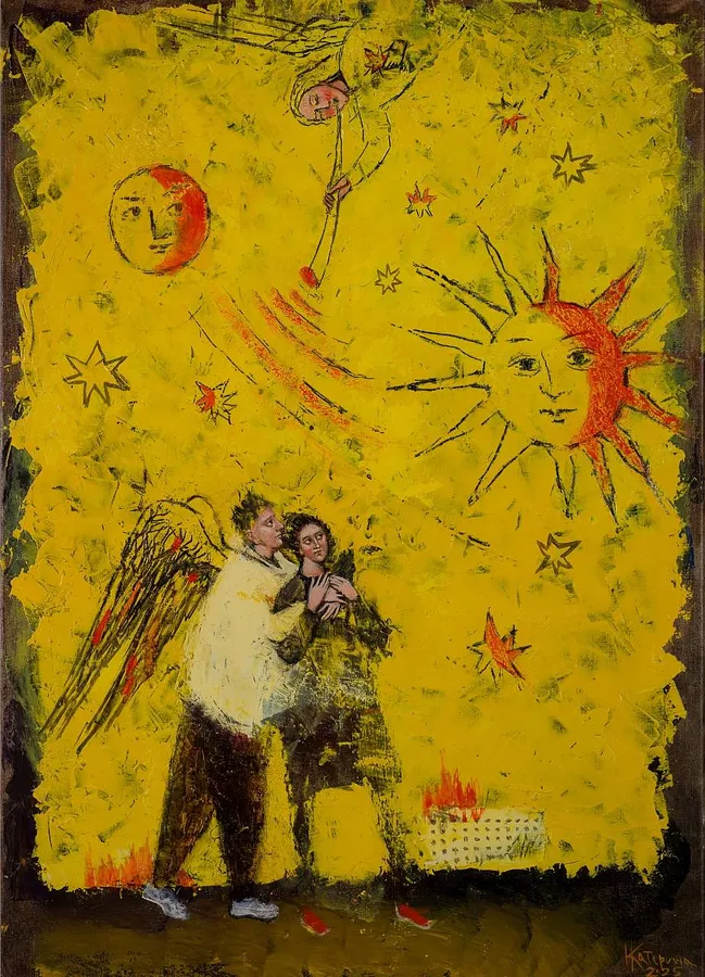 Image of Angel-Paraclete by Kosianenko Kateryna, size: 70х50, Painting medium, priced at $3900
