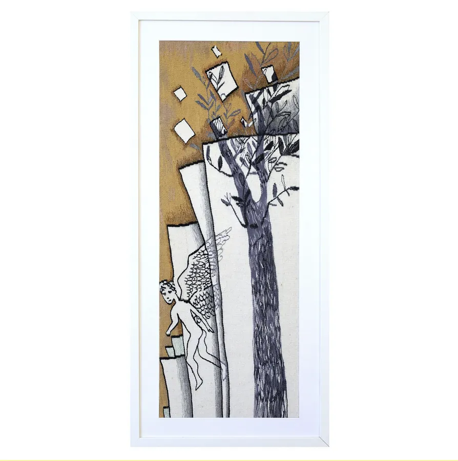 Image of Escape by Ksenia Hopko, size: 28 х 74 , made of tapestry, Textiles medium, priced at $1500