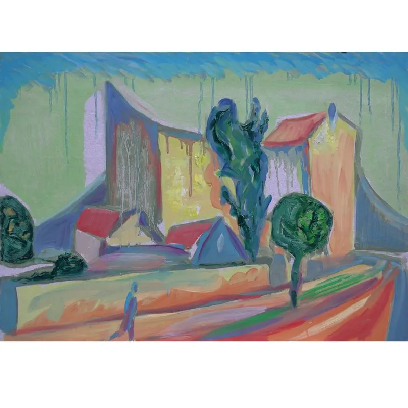 Image of Pidzamche by Adrian Helytovych, size: 50х70, made of oil on hardboard, Painting medium, priced at $350