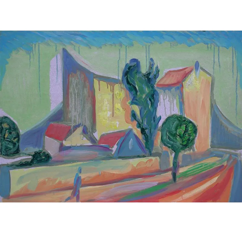 Image of Pidzamche by Adrian Helytovych, size: 50х70, made of oil on hardboard, Painting medium, priced at $350