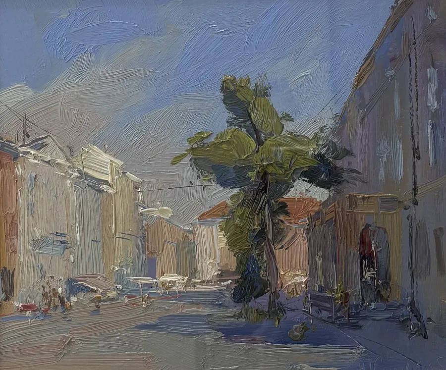 Image of Lviv. Market Square by Smolsky Yuriy, size: 16 х 20 см, made of cardboard, oil, Painting medium