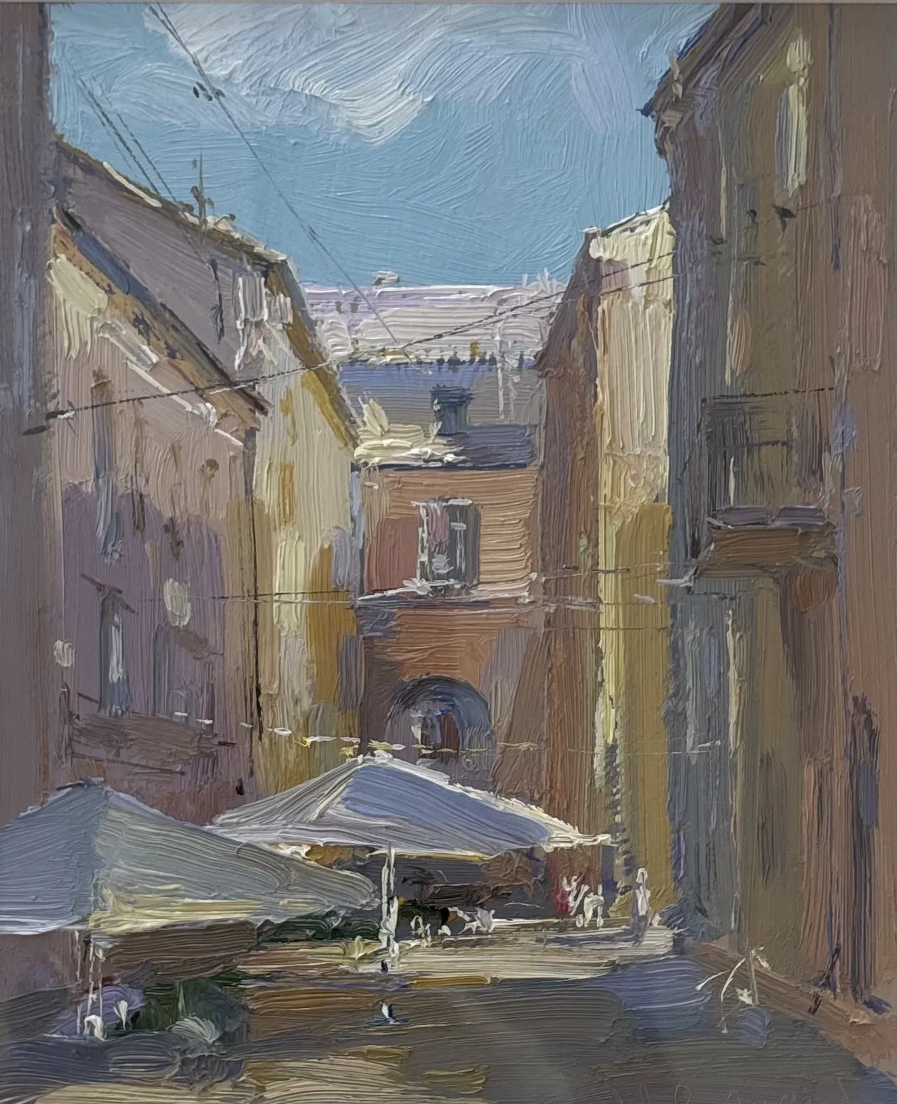 Image of Lviv. Virmenska Street by Smolsky Yuriy, size: 20 х 16,5 см, made of cardboard, oil, Painting medium, priced at $150