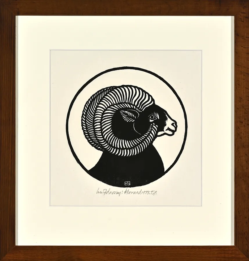 Зображення "Рогатий" від Гніздовський Яків, розмір: 17х17 см, матеріали: дереворит, медіум: Дереворіз, серія: 51/100, ціна: $2000