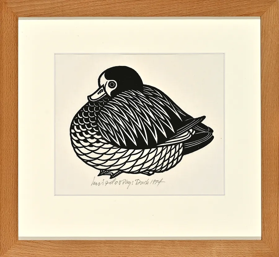 Image of Wood Duck by Hnizdovsky Jacques , size: 14х18 см, made of woodcut, Woodcut medium, part of the 51/100 series, priced at $1300