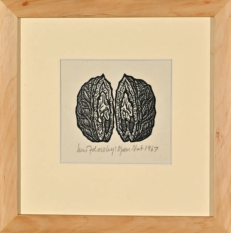 Зображення "Горіх" від Гніздовський Яків, розмір: 7,5х9 см, матеріали: дереворит, медіум: Дереворіз, серія: Unnumbered, ціна: $1250