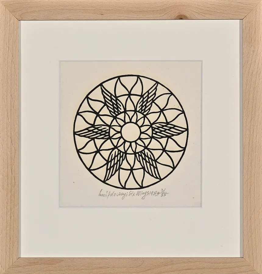 Зображення "Шість крил" від Гніздовський Яків, розмір: 12х12 см, матеріали: дереворит, медіум: Дереворіз, серія: Unnumbered, ціна: $850