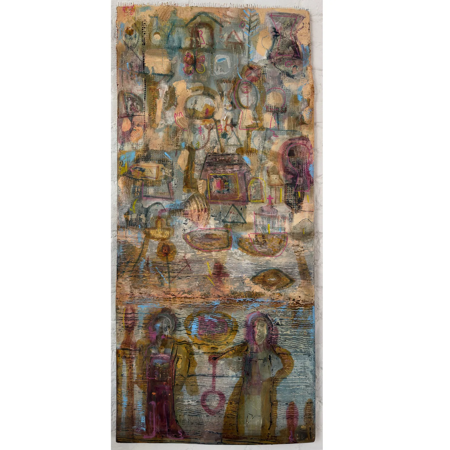 Image of On the other side of river by Romanyshyn Roman, size: 100 х 90 см, made of gesso, wood, Painting medium, priced at $2200