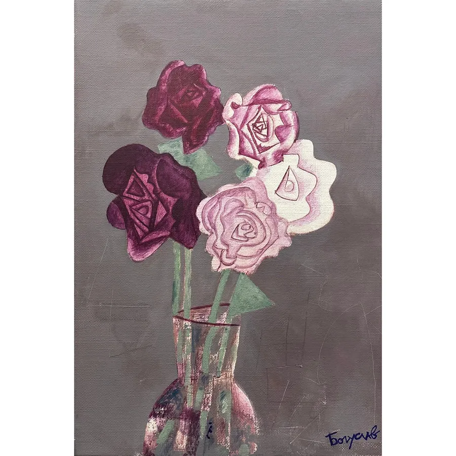 Image of Roses by Bohuslavsky Volodymyr, size: 64 х 44 см, Painting medium, priced at $1000