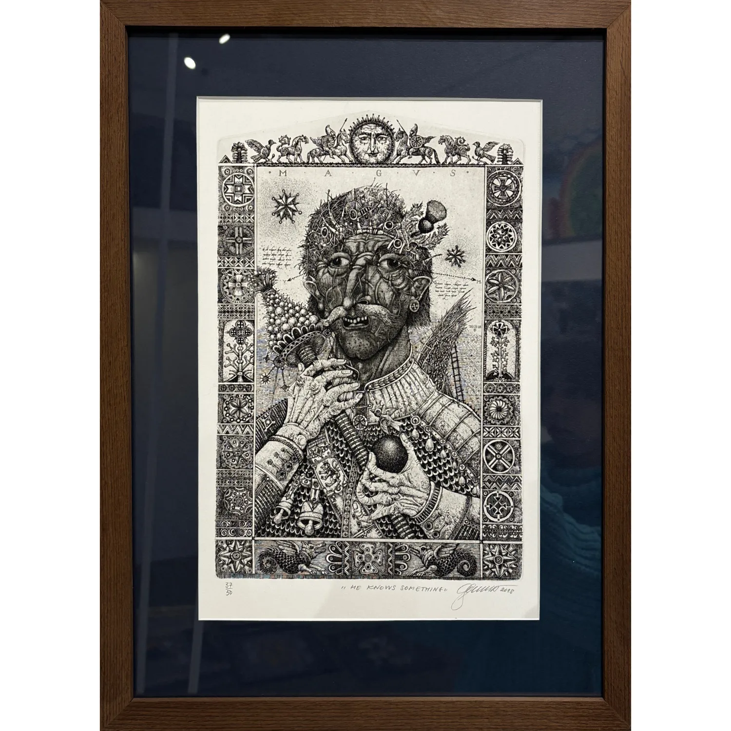 Image of He knows something by Denysenko Oleh, size: 32 х 22 см, made of paper, etching, Graphics medium, part of the 37/50 series, priced at $350