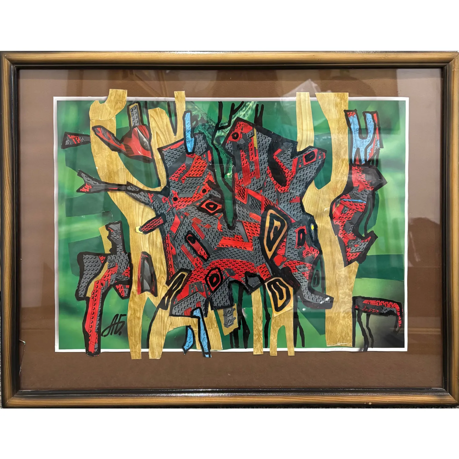 Image of stump-trunk by Agnesa Bachynska-Selska, size: 31 х 41 см, made of collage, Appliqué medium, priced at $300